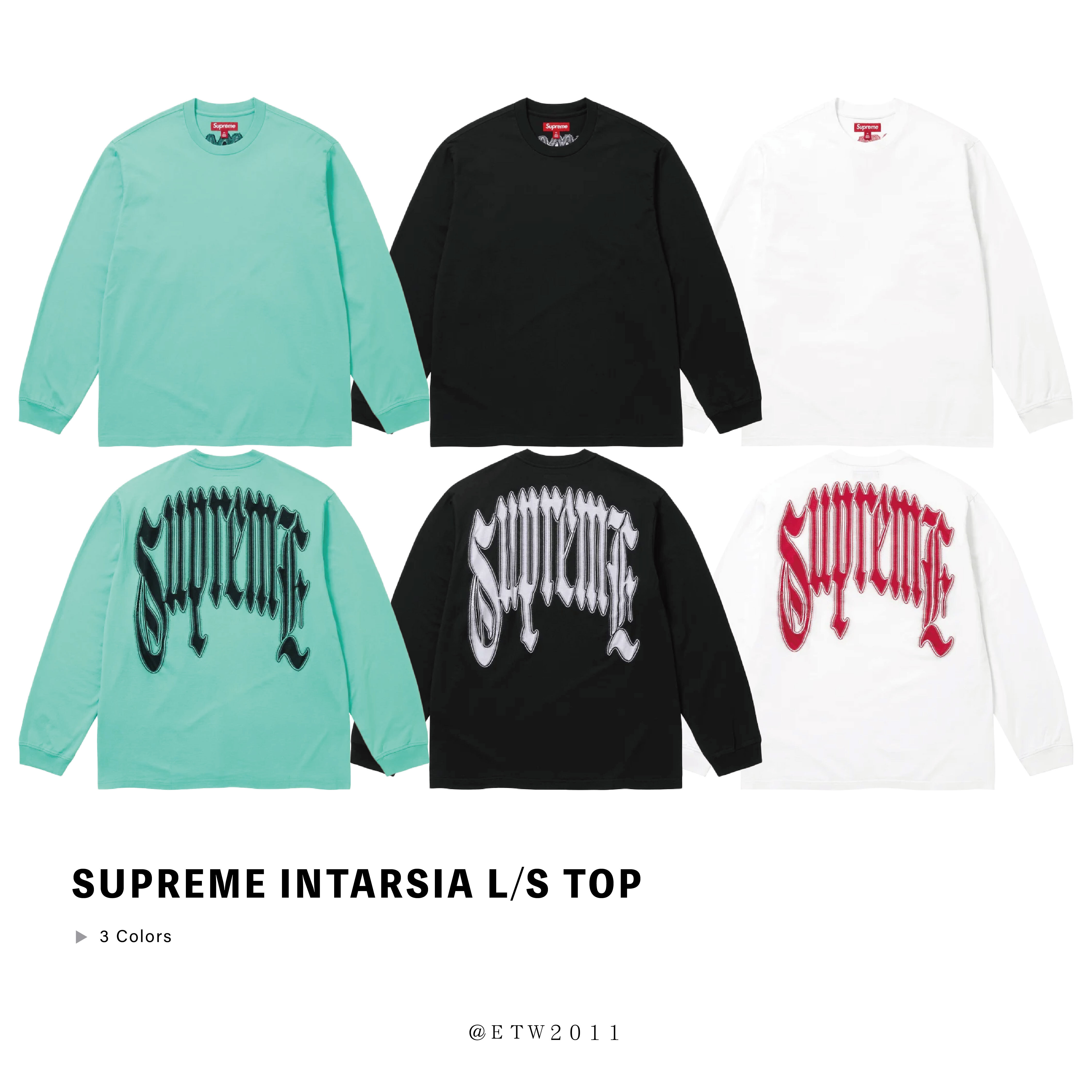 ☆ETW☆【EASY TO WEAR】Supreme Intarsia L/S Top 字體 長袖 秋冬
