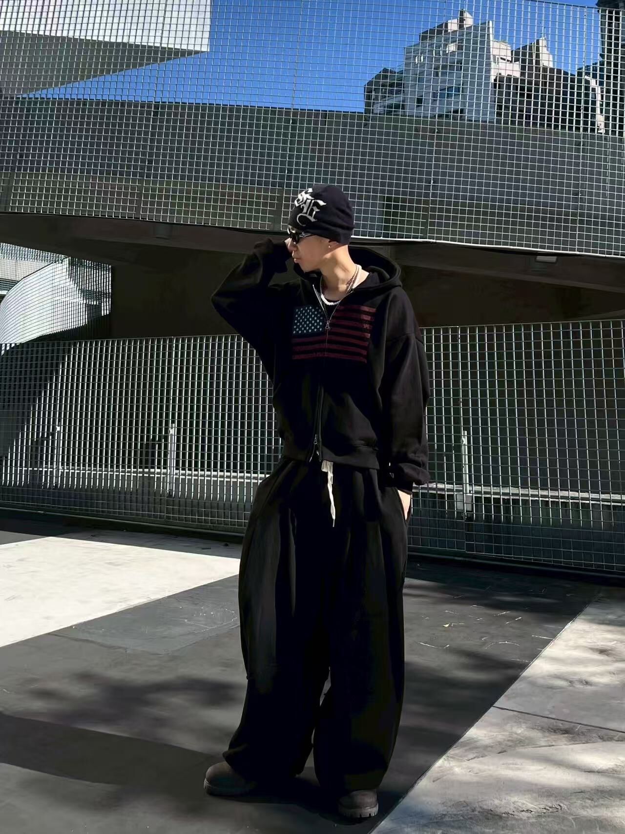 《S.V》BOXY 國旗連帽外套