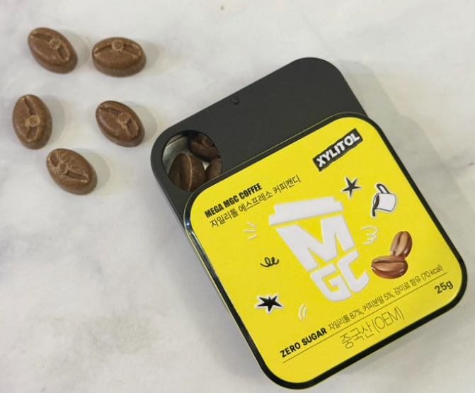 VQ12 韓國MEGA MGC COFFEE X GS25 無糖木糖醇濃縮咖啡糖X3盒