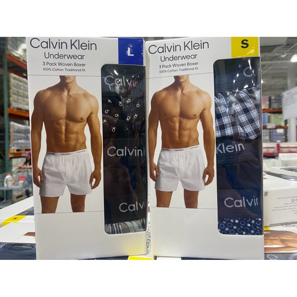 Calvin Klein 男士純棉平口褲 3件裝