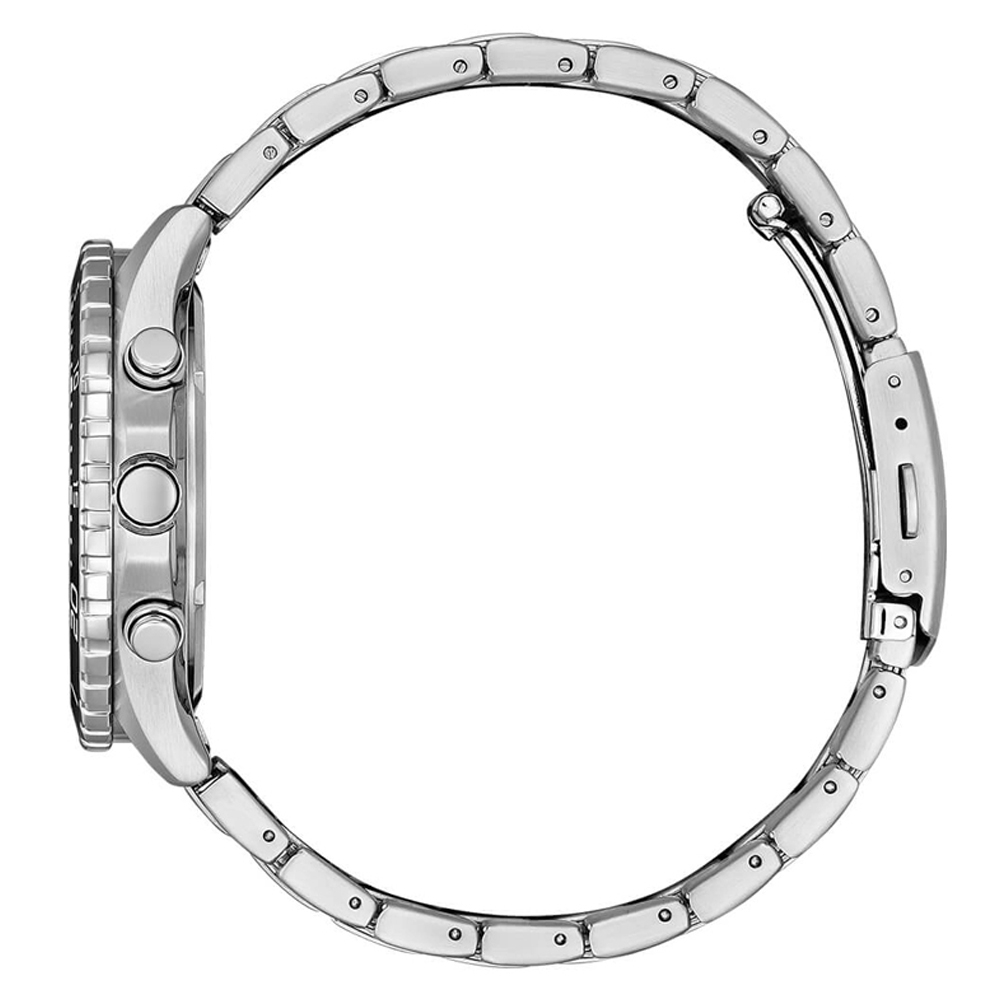 萬年鐘錶 - Citizen 星辰錶   綠面三眼計時光動能男錶  AT2561-81X  錶徑43MM