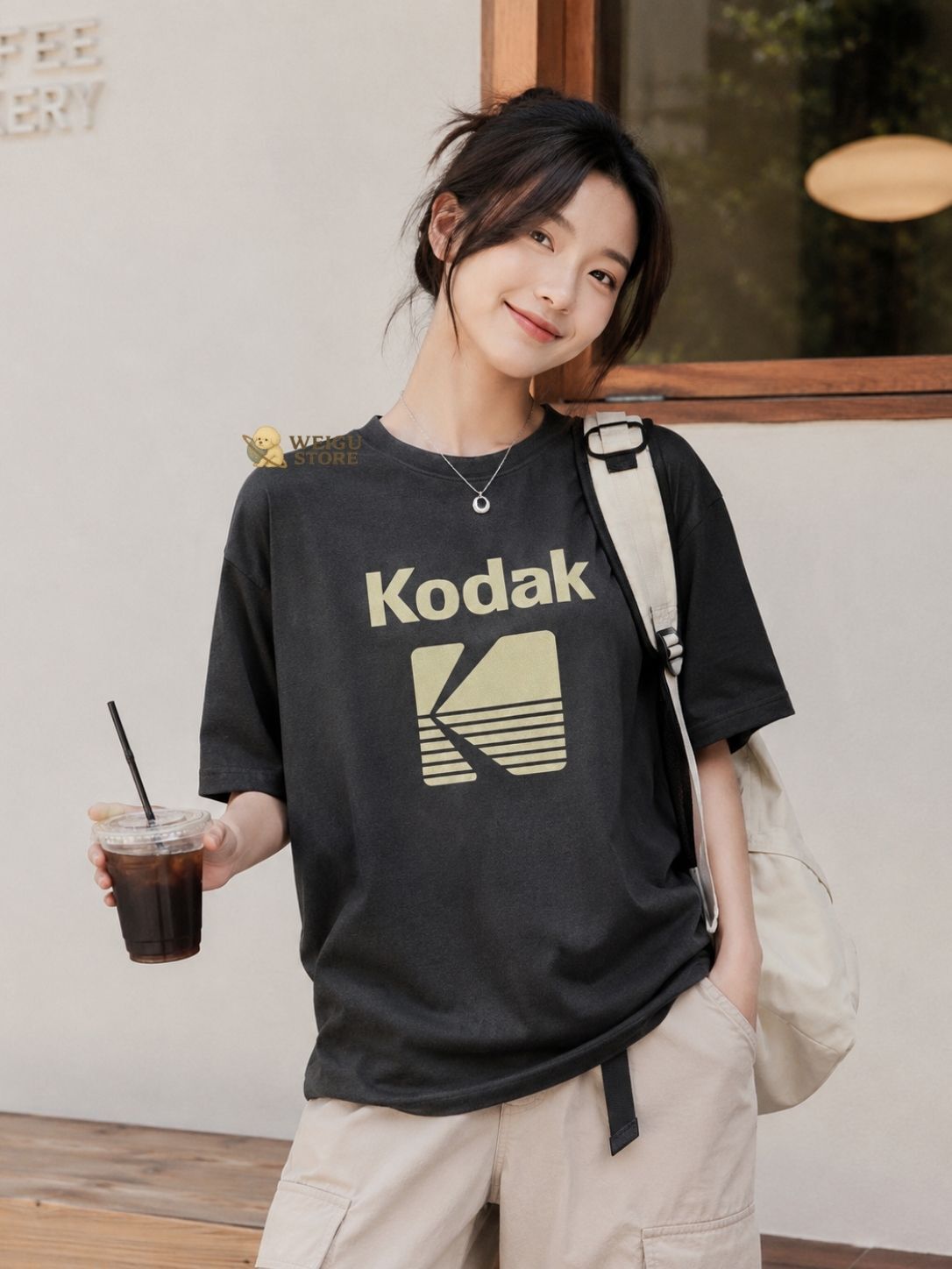 【預購】KODAK 柯達 復古水洗 短袖上衣 K6323LRSB1