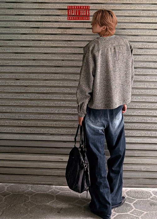 Theo Boucle Tweed Crew Neck Short Shirt