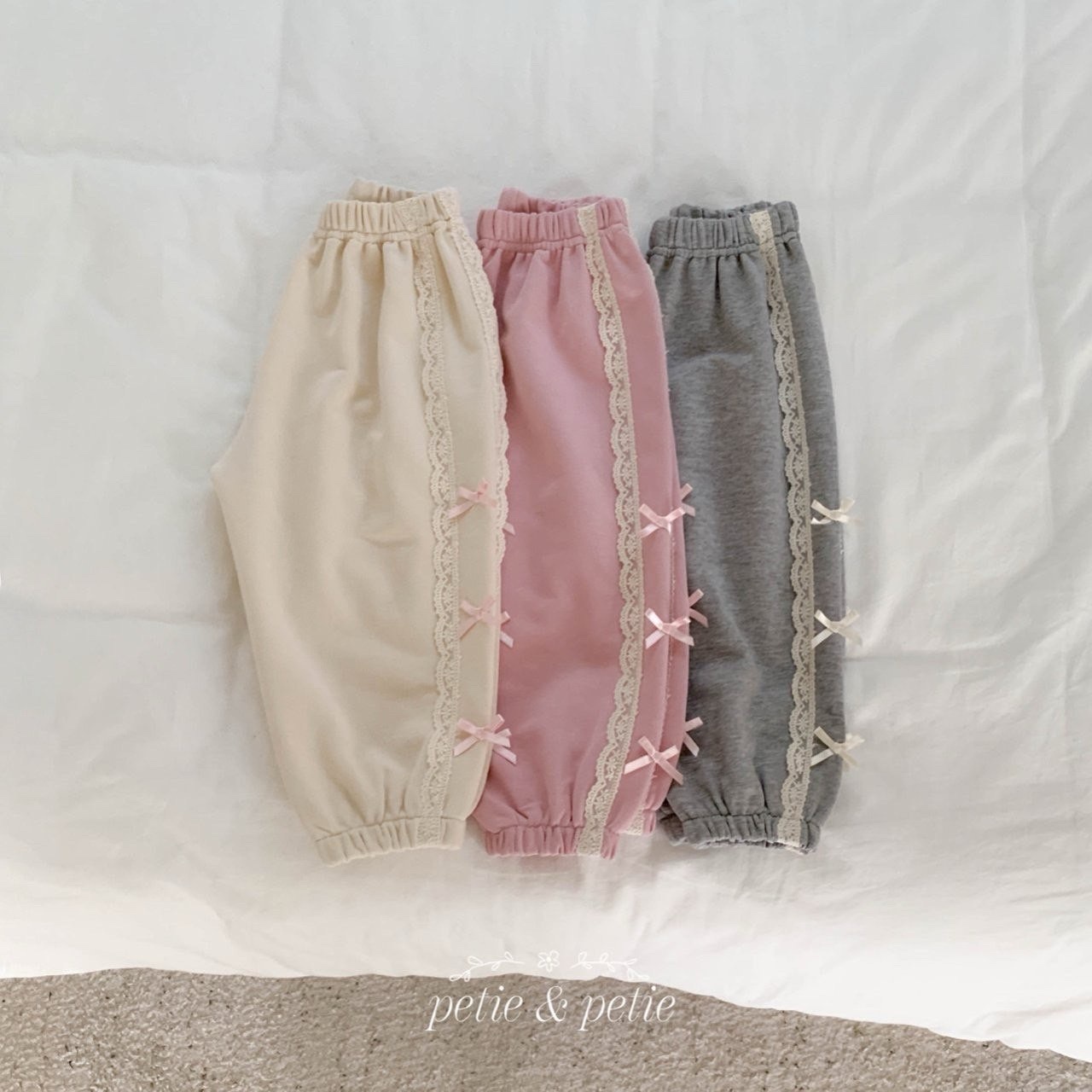 PETIT & PETIT Double Lace Jogger Pants