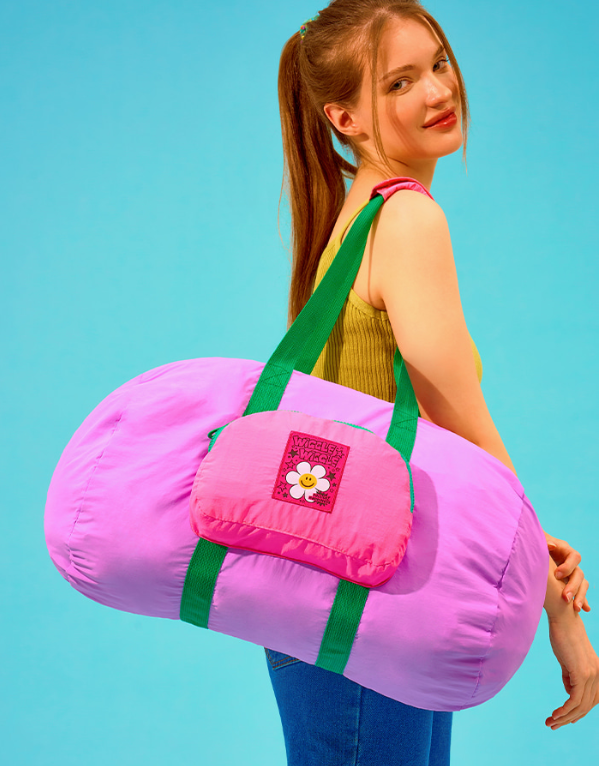 【預購】KWG082955 Wiggle Wiggle Foldable Duffle Bag 可收納行李袋