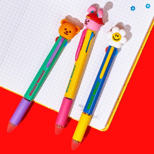 【預購】KWG082958 Wiggle Wiggle Figure Multi 4 Color Ball Pen 多色圓珠筆