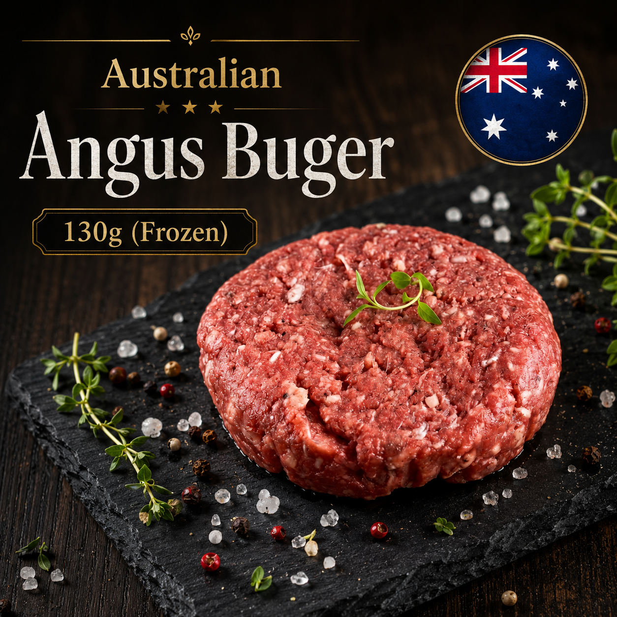 Australian Angus Buger 130g (Frozen)