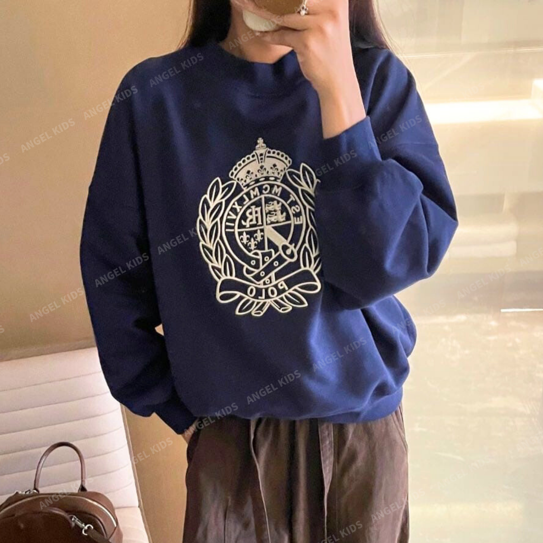 包郵優惠 RL POLO 刺繡徽章圓領衛衣 @2608