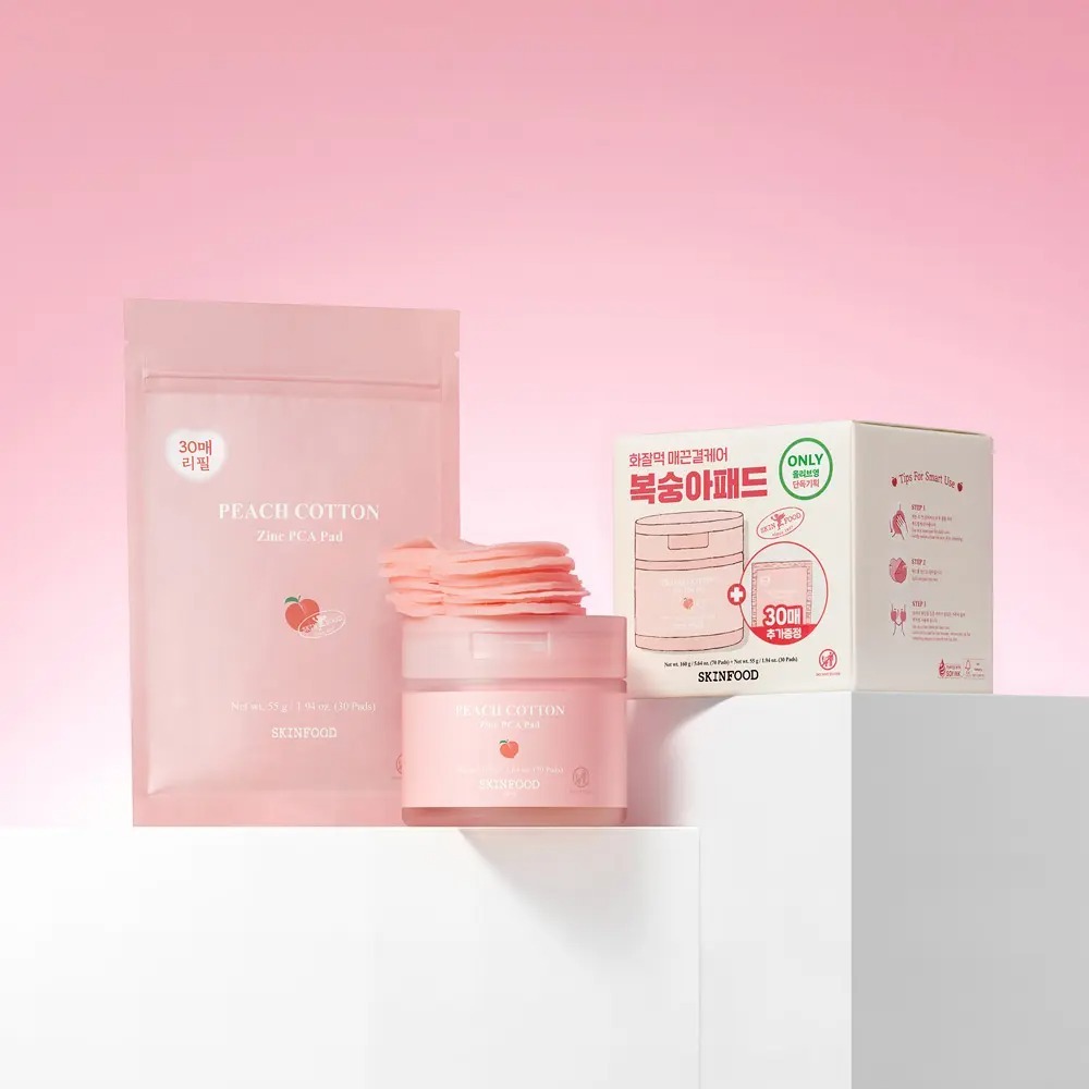 [ SKINFOOD ] Peach Cotton Zine PCA Pad