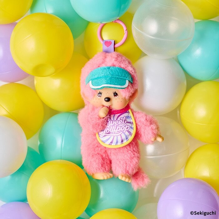 預購┃Monchhichi 夢奇奇 蒙奇奇 甜心棒棒糖 吊飾 鑰匙圈