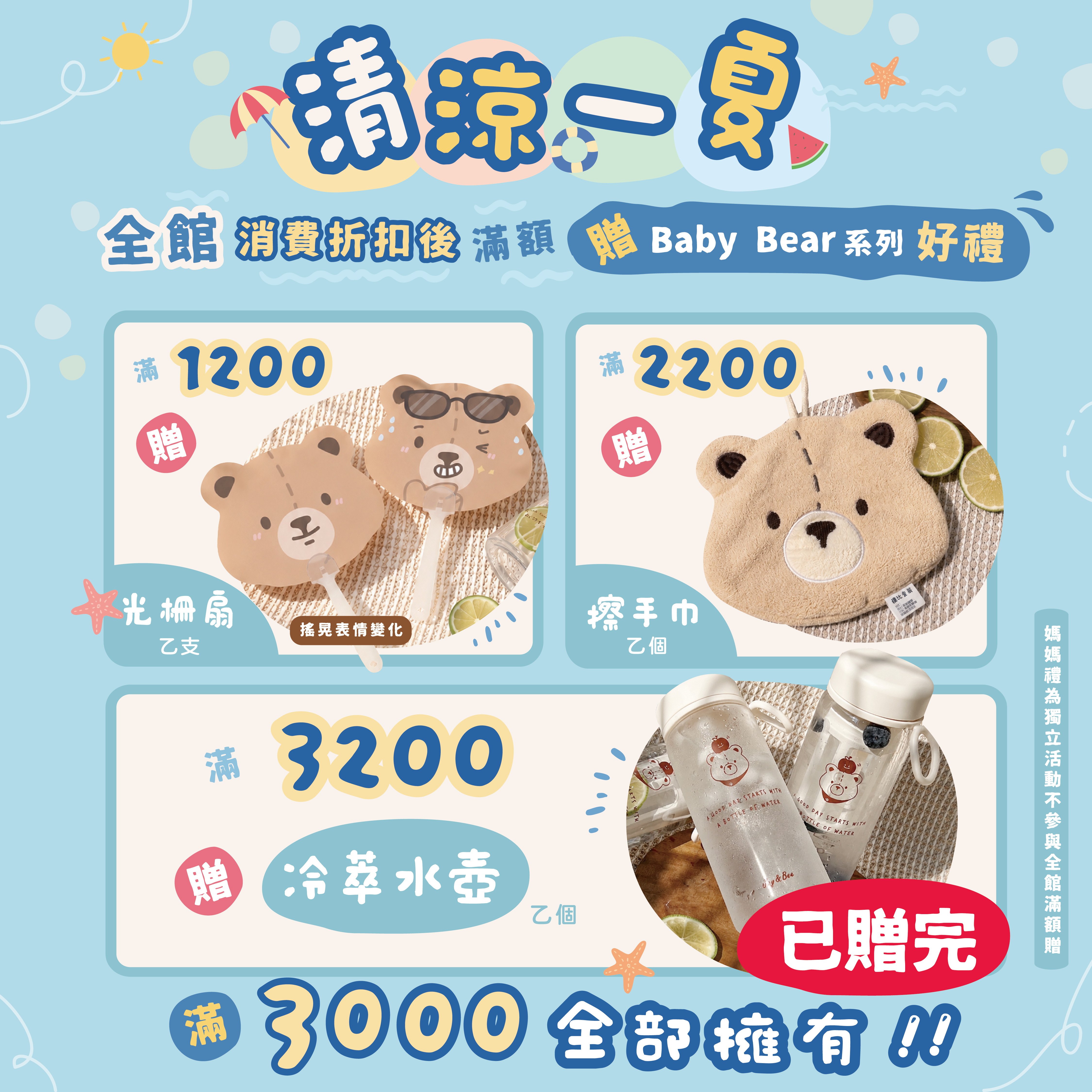 全館滿額贈