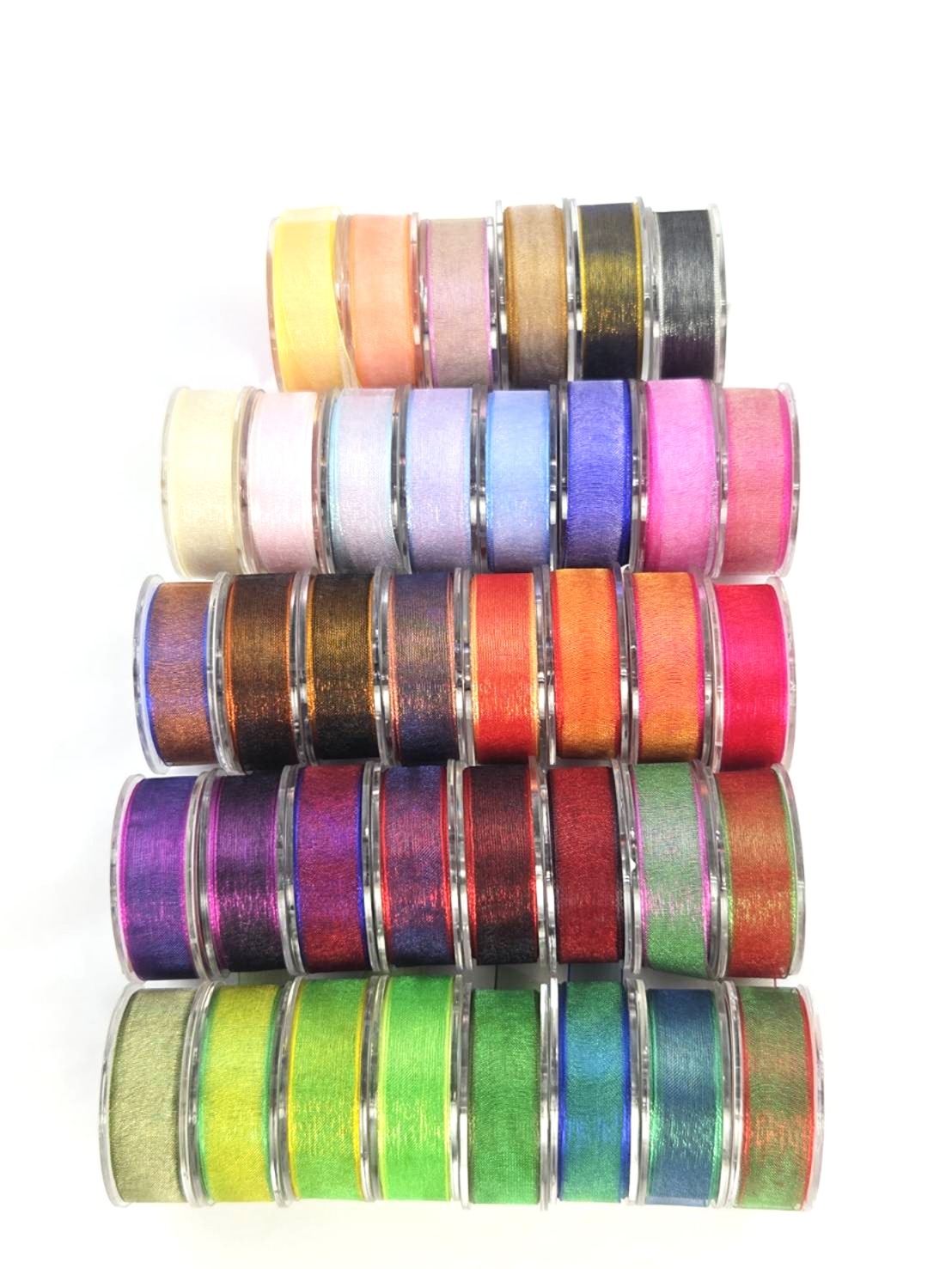 Double colors Sheer / Ribbon embroidery/15mm