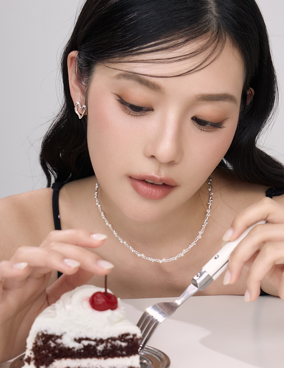 珍珠金屬編織纏繞項鍊