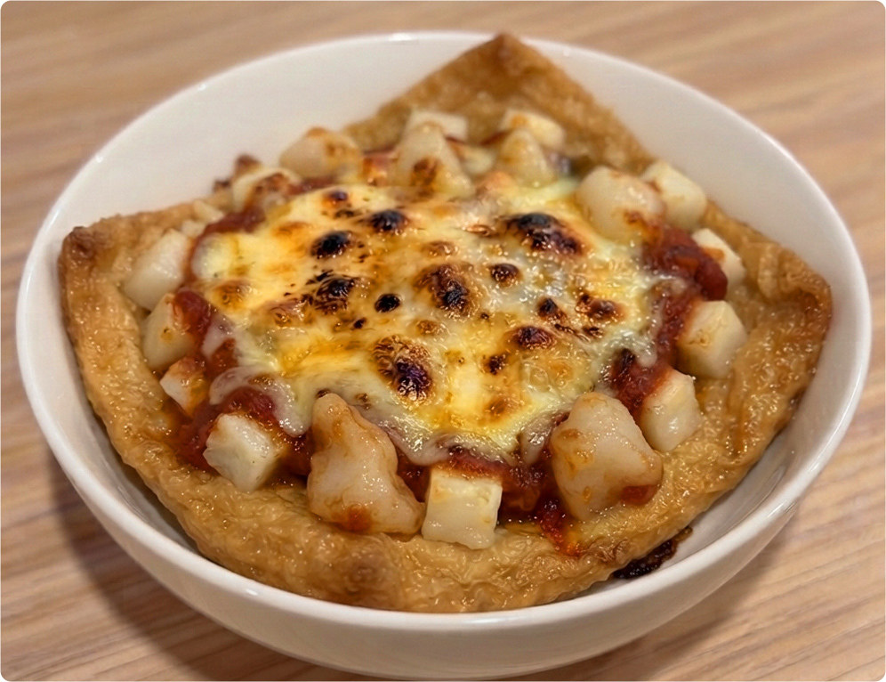 豆皮麻糬披薩