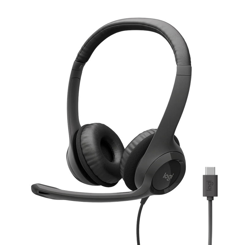 Logitech H390 立體聲耳機麥克風 (USB-C)