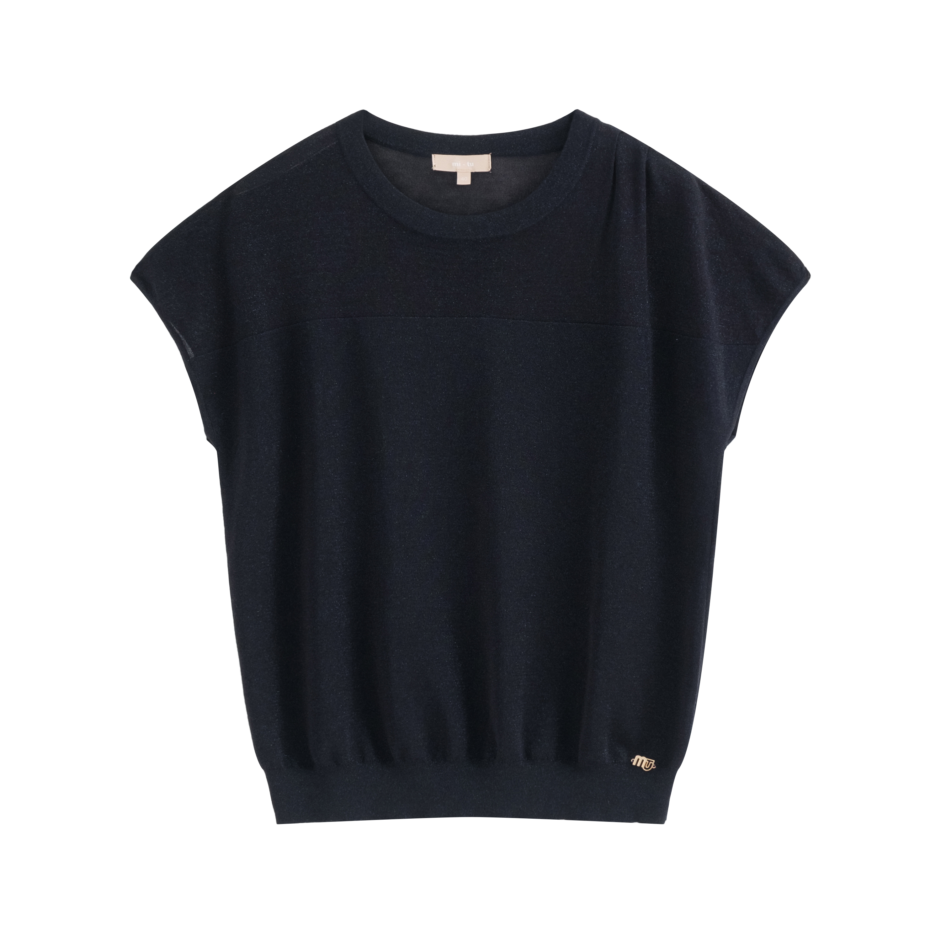 mi-tu Crew Neck Batwing Sleeve Top