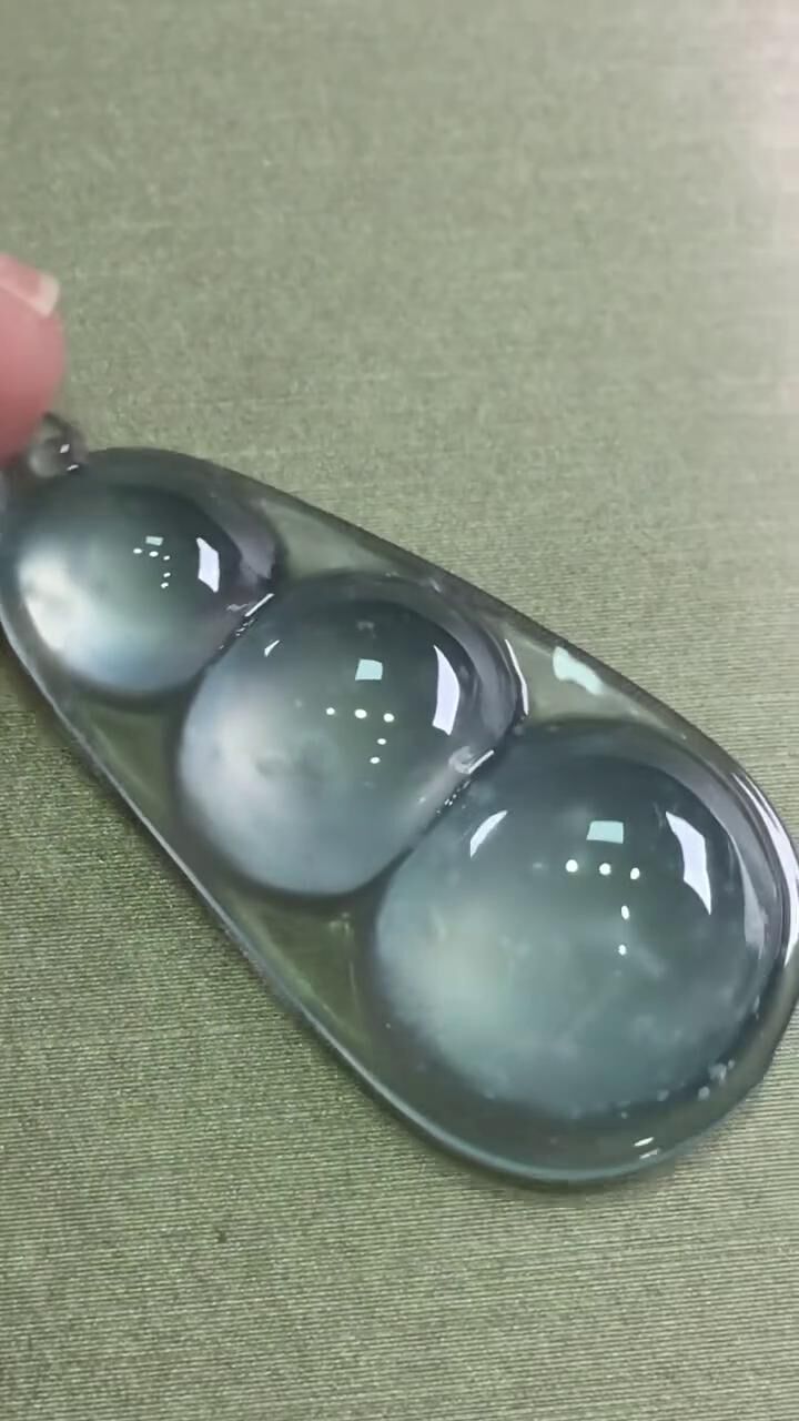 翡翠木那雪花福豆,天然翡翠A玉, 緬甸玉, Jade, Jadeite