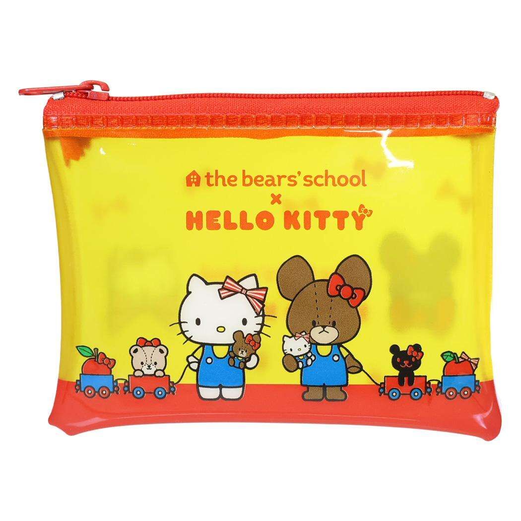日本 Sanrio Hello Kitty x The Bears' School Jackie 小熊 扁身透明拉鏈袋