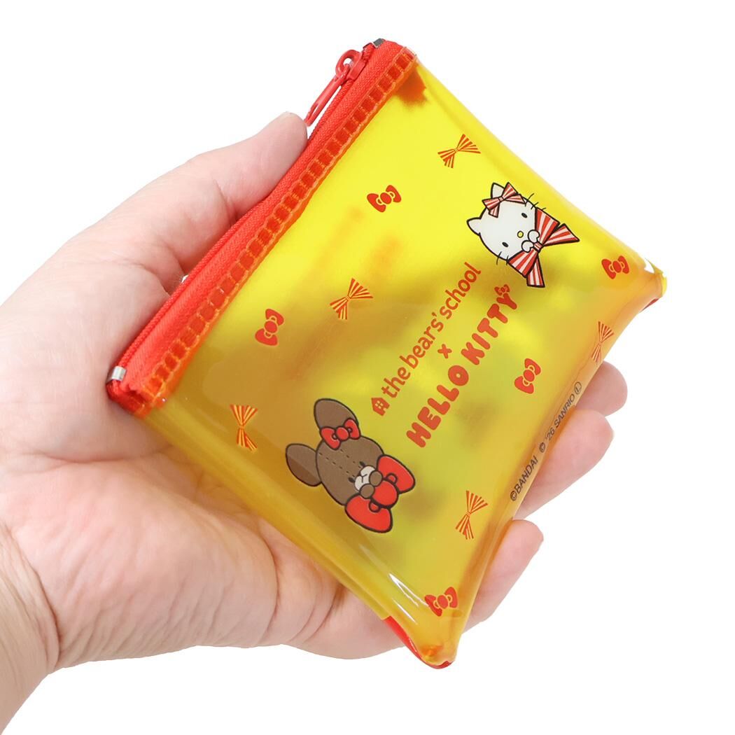 日本 Sanrio Hello Kitty x The Bears' School Jackie 小熊 扁身透明拉鏈袋