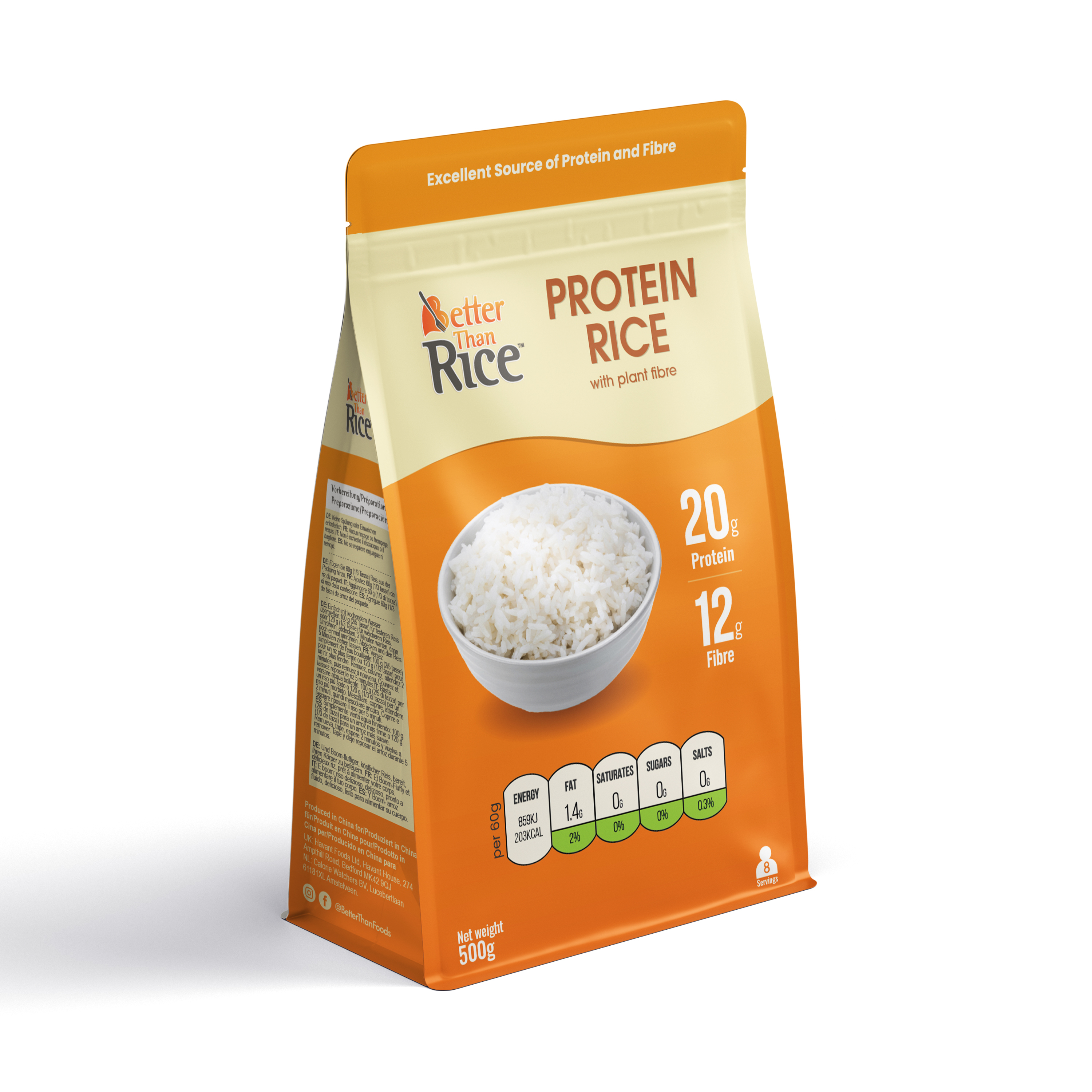 Better than foods 有機高蛋白植物纖維香米 (500g) (163625)