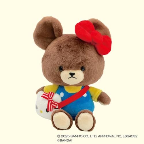 日本 Sanrio Hello Kitty x The Bears' School Jackie 小熊 側孭袋公仔