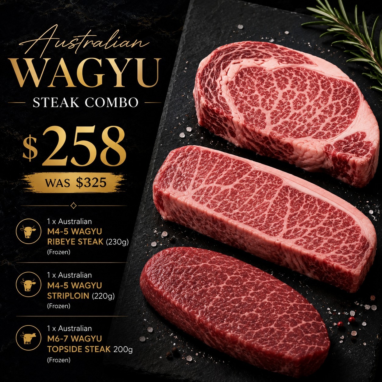 Australian Wagyu Steak Combo