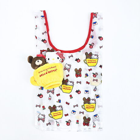 日本 Sanrio Hello Kitty x The Bears' School Jackie 小熊 環保袋連公仔收納袋匙扣