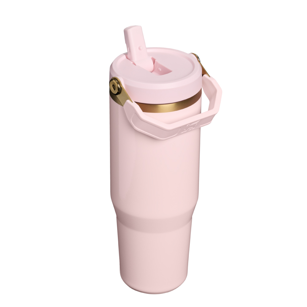 STANLEY 經典系列 IceFlow 手提吸管杯2.0 0.88L / 光澤芭蕾粉