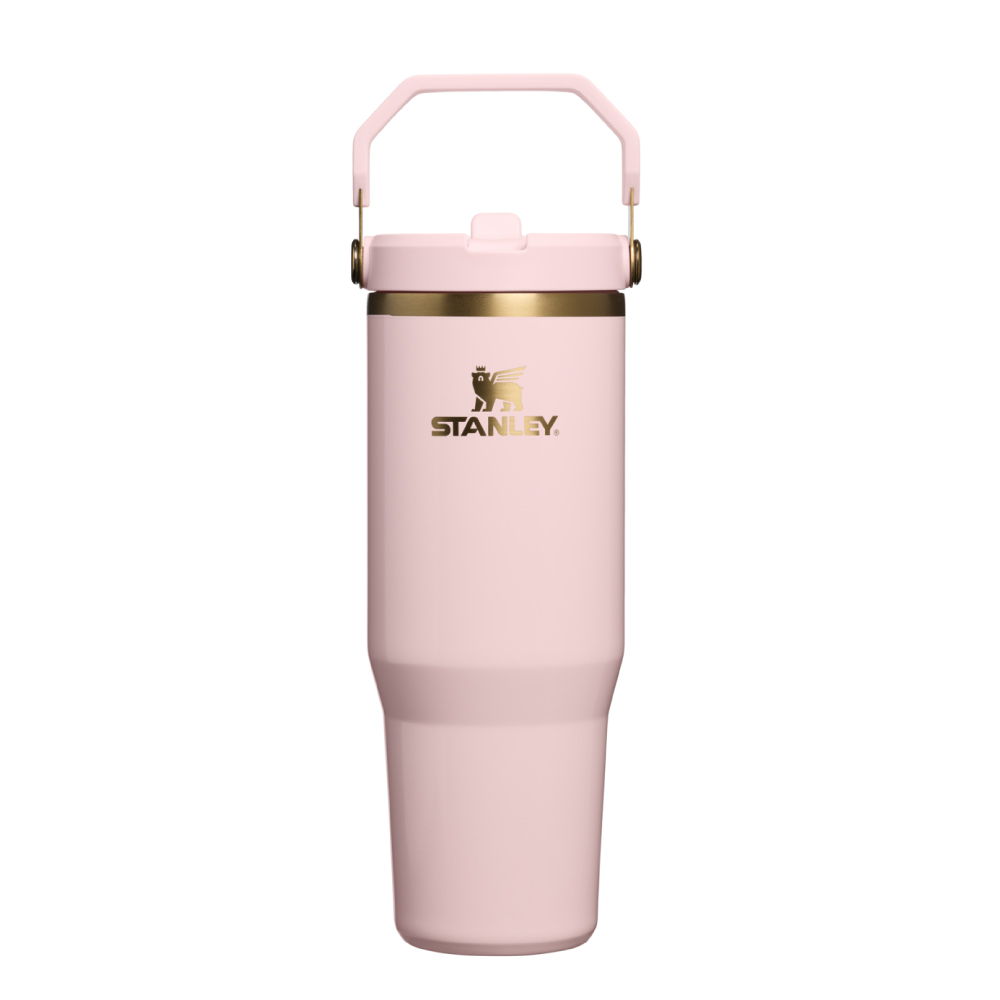 STANLEY 經典系列 IceFlow 手提吸管杯2.0 0.88L / 光澤芭蕾粉