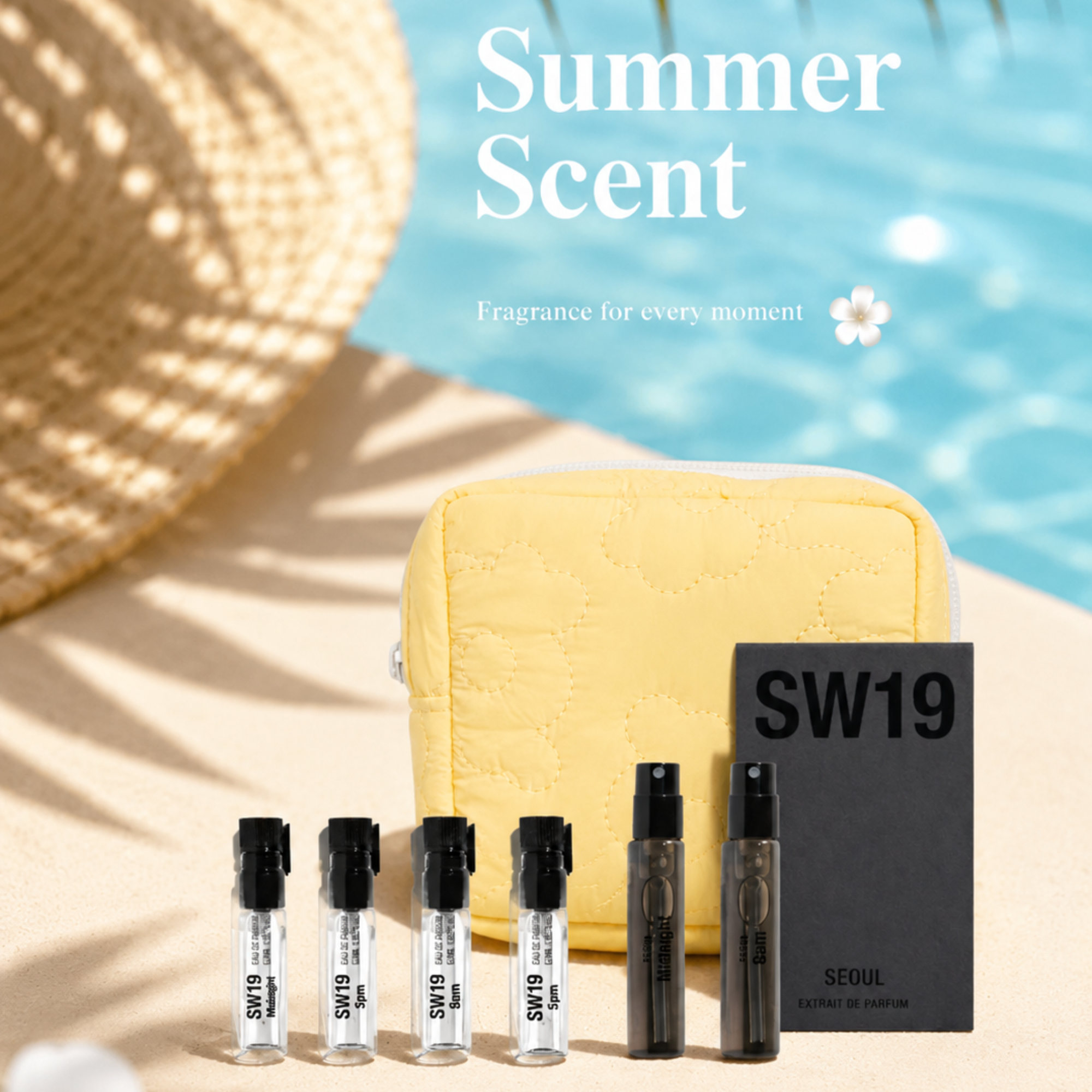SW19 Summer Scent Kit 夏日試香探索套裝|8am, 3pm, 5pm, Midnight (0.8ml), 首爾體驗組 (2mlx2)