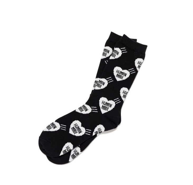Human Made Heart Socks- Black