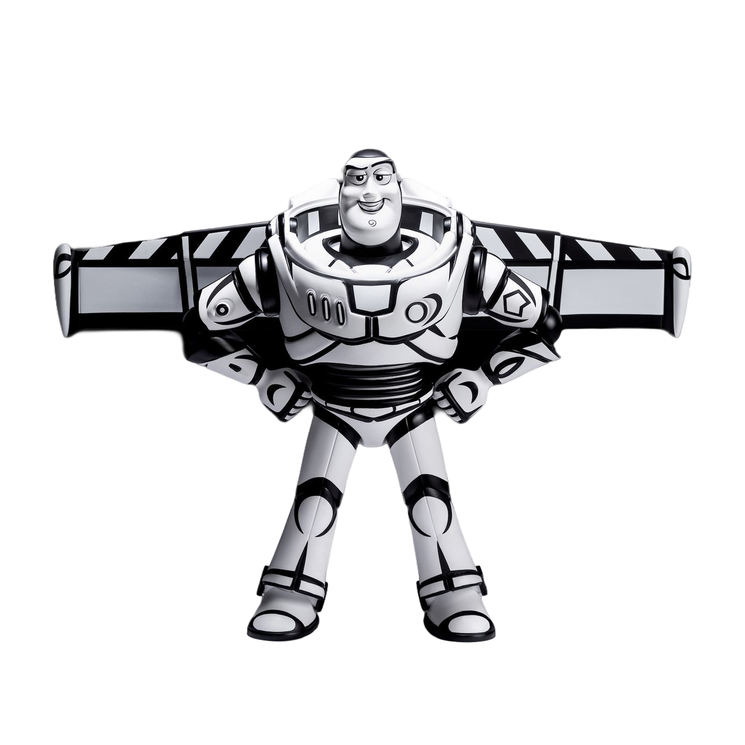 Joshua Vides × APPortfolio Toy Story Buzz Lightyear B&W Figure [Image 3] 巴斯光年黑白藝術雕塑