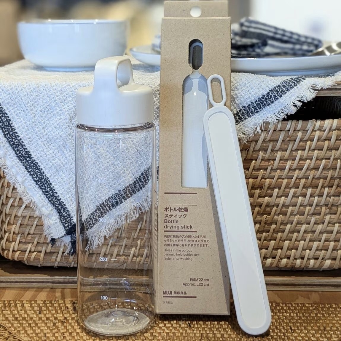 日本｜MUJI 水瓶乾燥棒