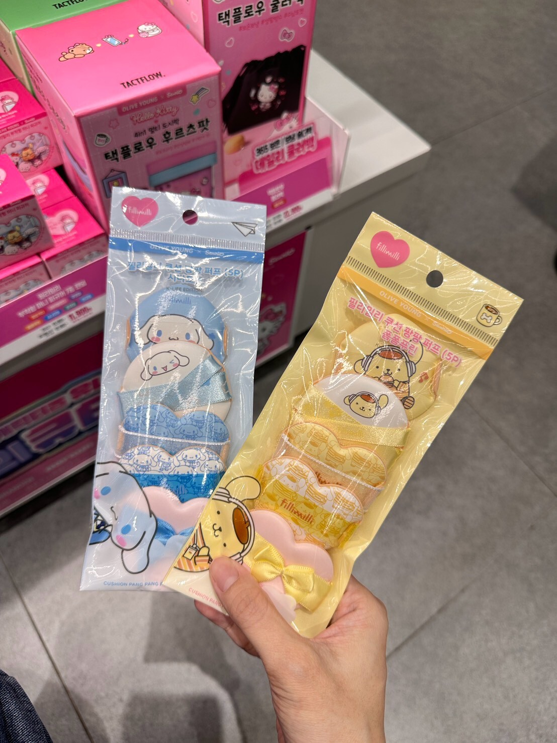 韓國 FILLIMILLI × Sanrio限定大耳狗＆布丁狗 5入造型氣墊粉撲組