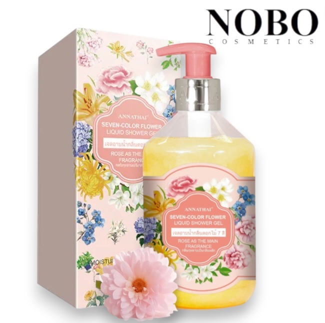 ANNATHAI  - Seven-Colour Flower Liquid Shower Gel 500ml (Parallel Import)