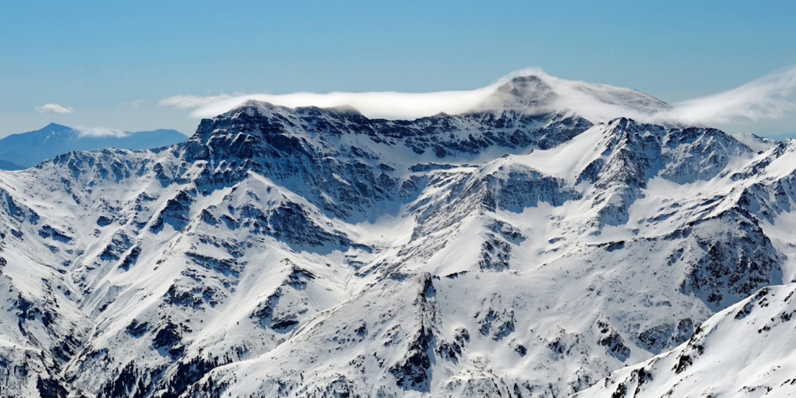 內華達山脈雪山與冰川湖泊
