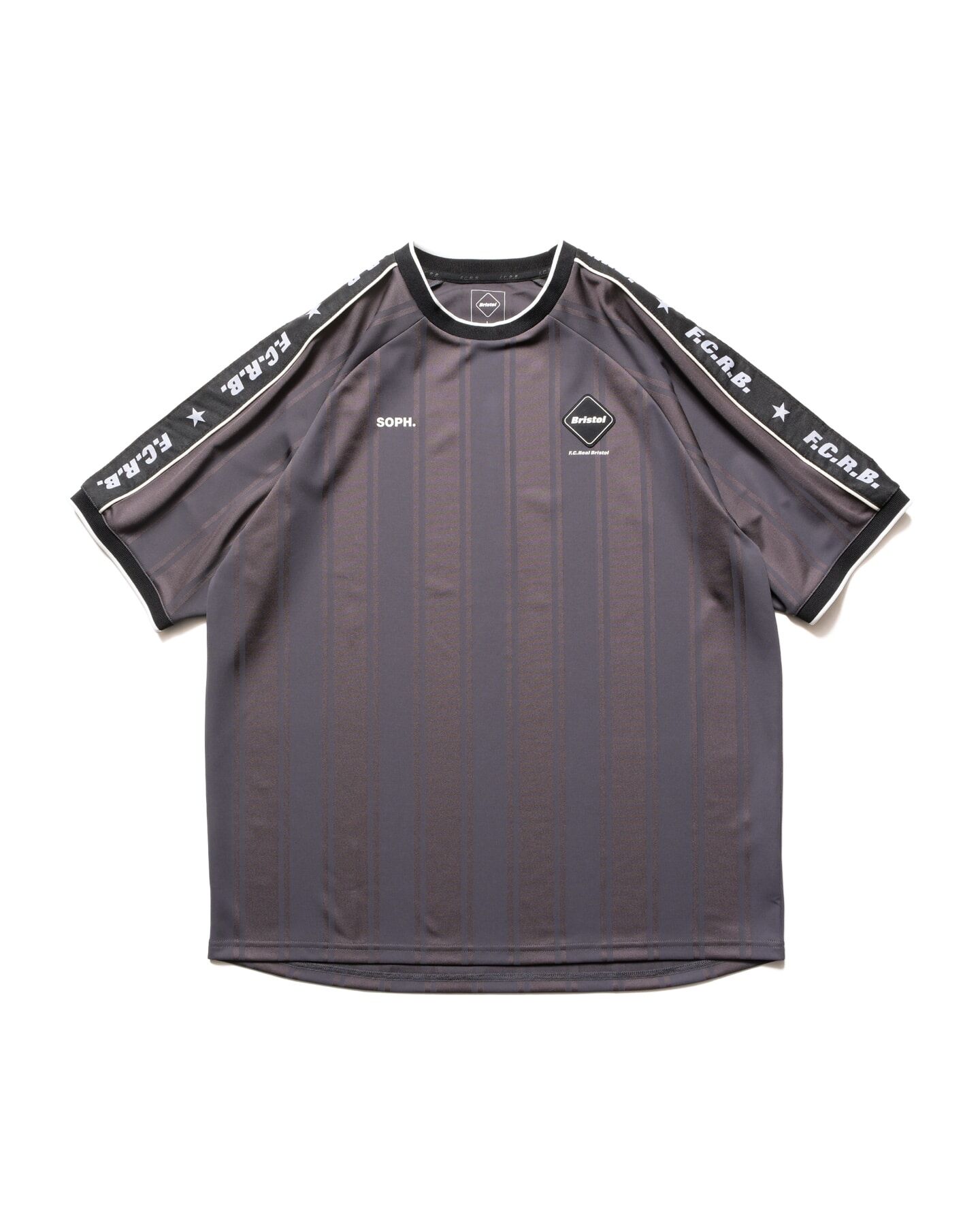 FCRB Shadow Weave Stripe SS Tee - Grey | 262010