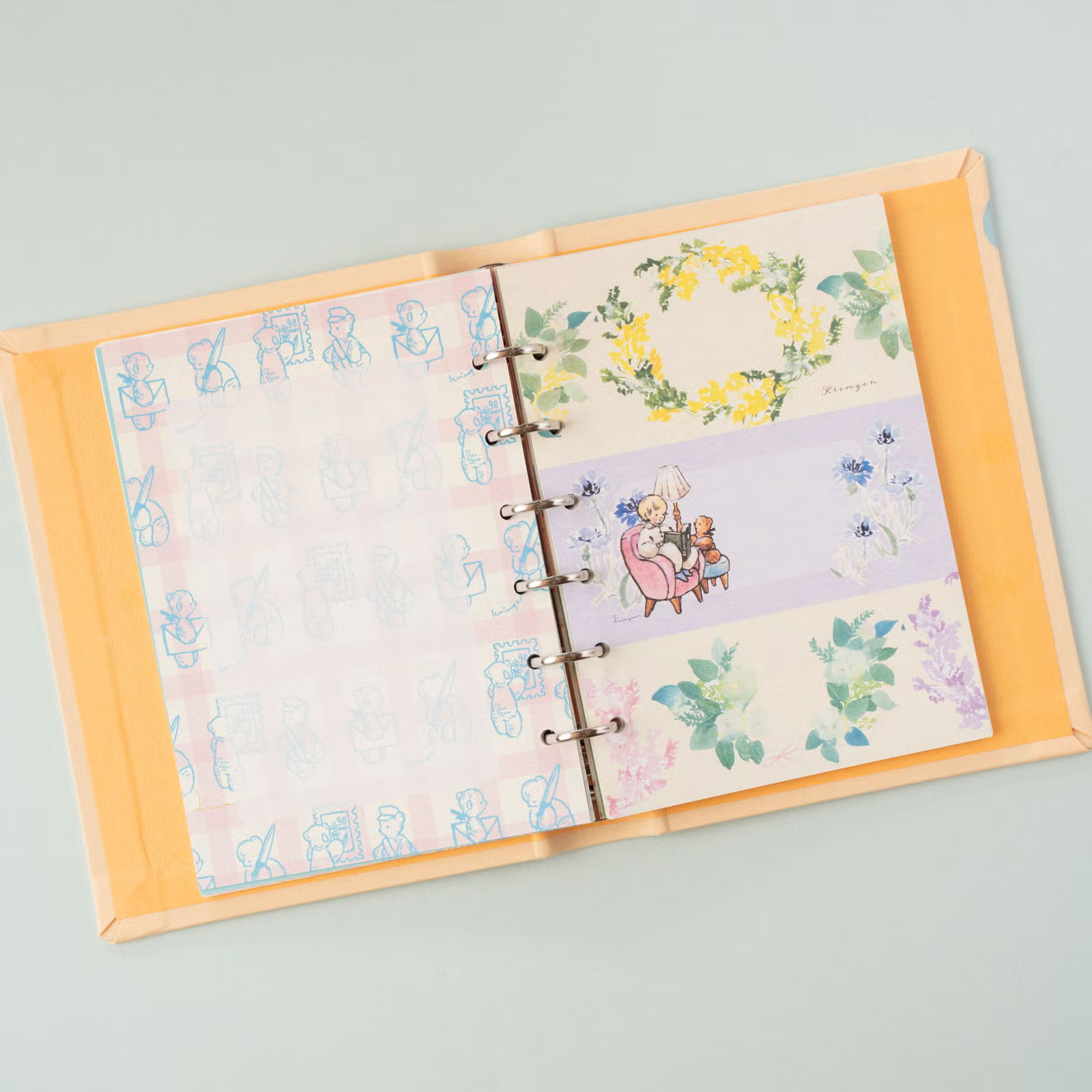 Mini 6 六孔手帳內頁｜Krimgen「 plaids 」/ 手紙社 JAPAN