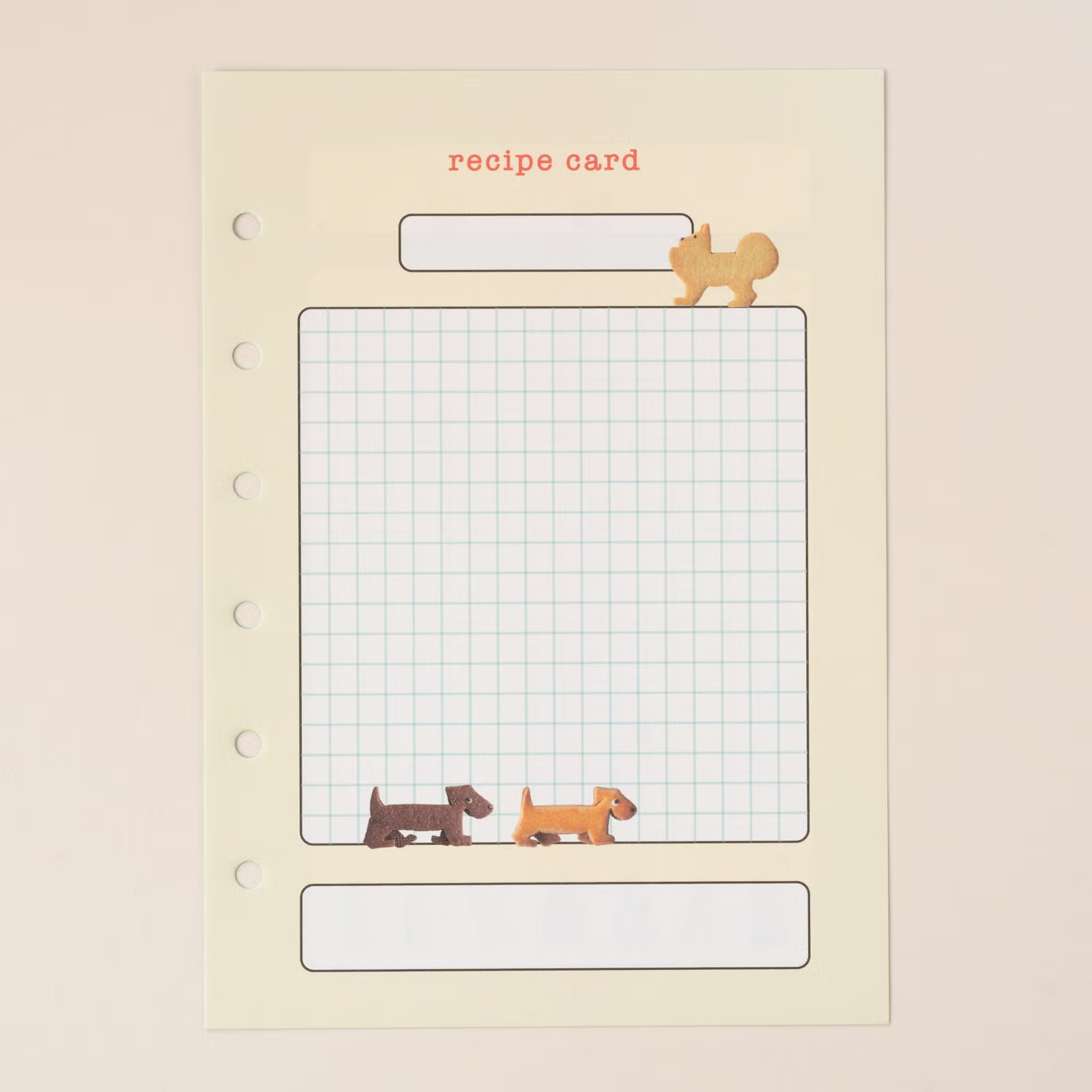 Mini 6 六孔手帳內頁｜Maison terrier「 recipe card 」/ 手紙社 JAPAN