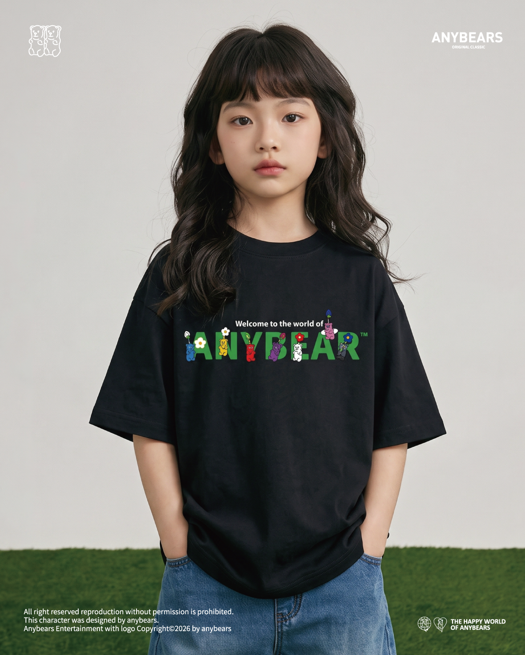 ANYBEARS® PIK BEAR 皮克熊 兒童短T