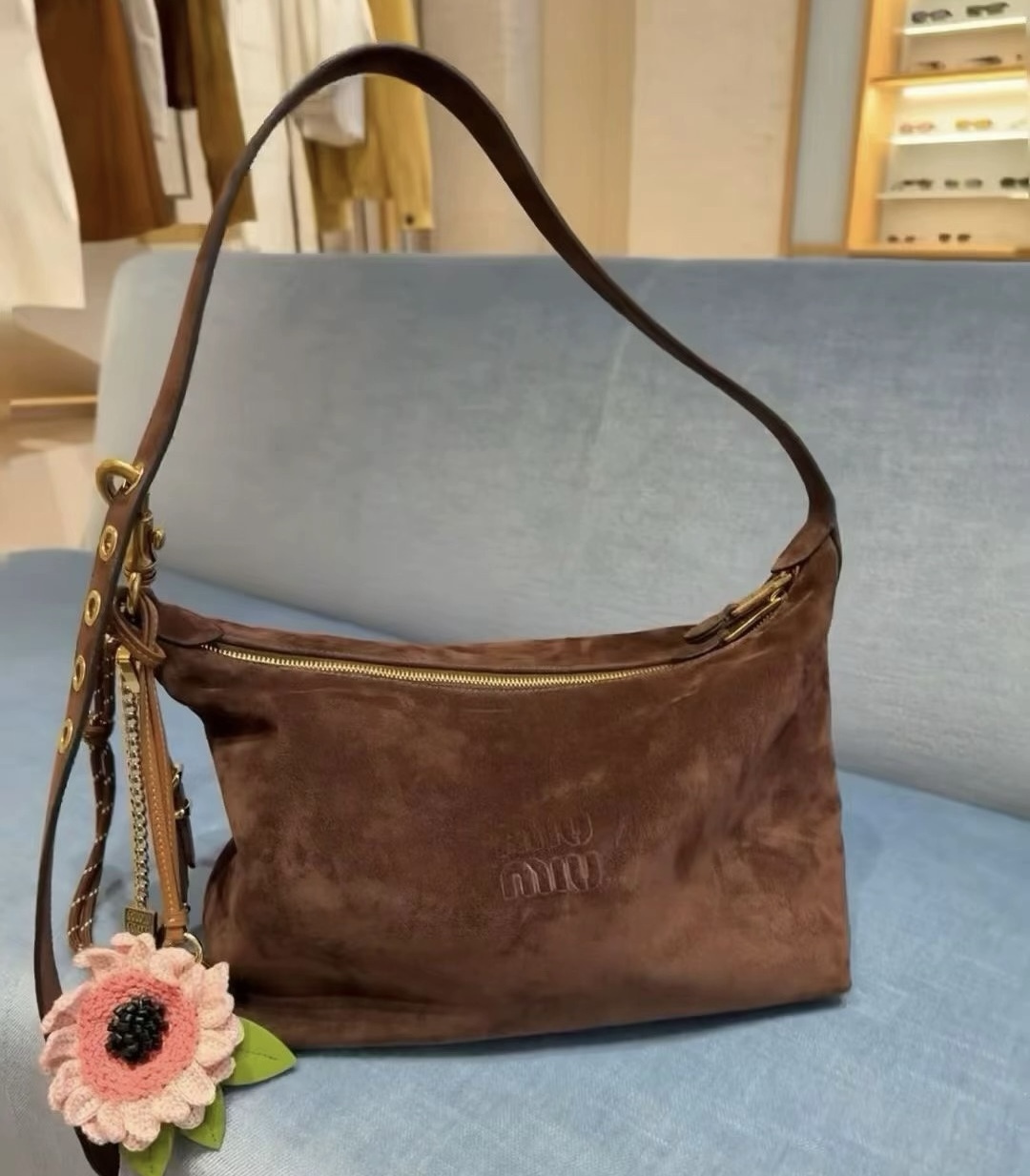 【2色入】Miu Miu Spirit 麂皮 化妝袋 手袋