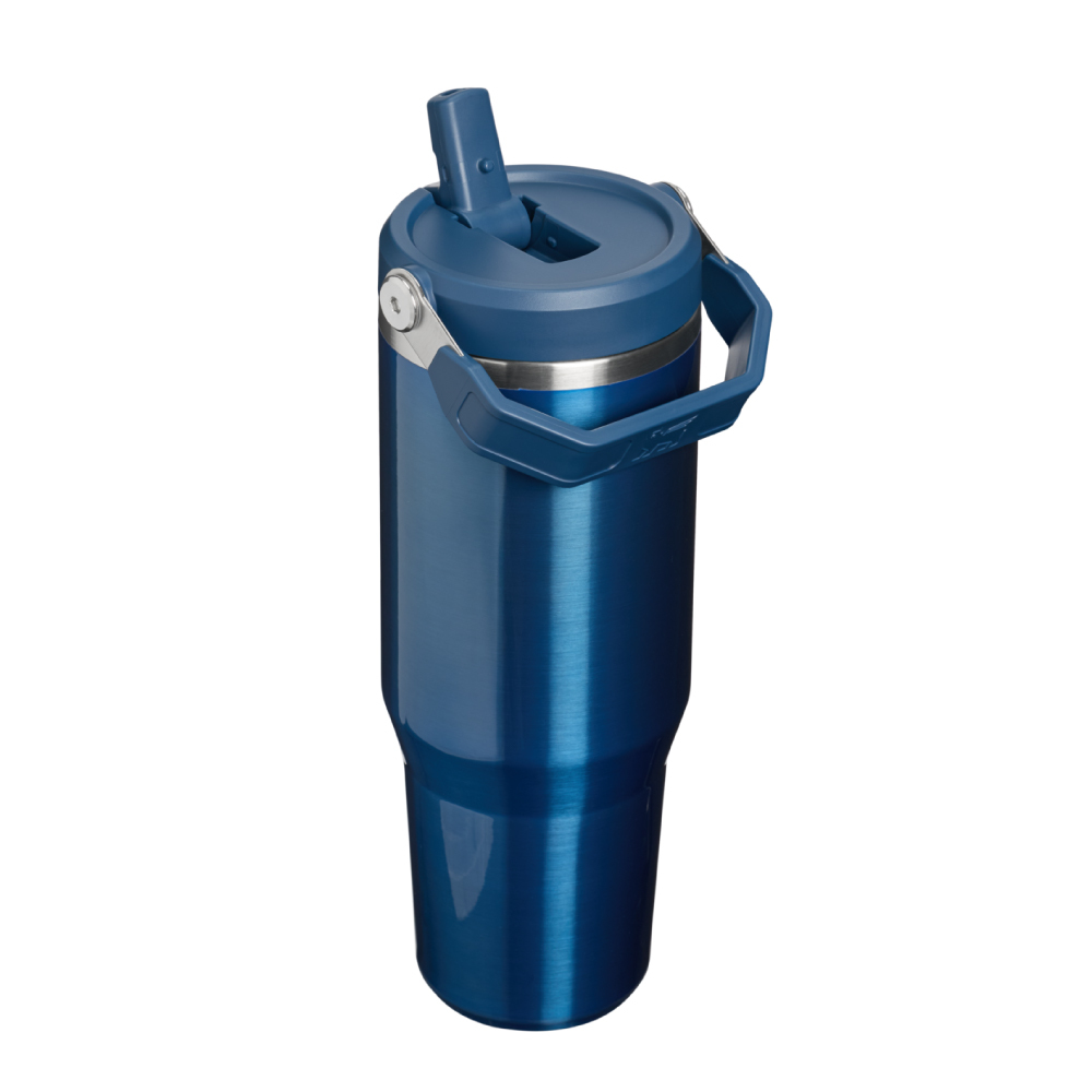 STANLEY 經典系列 IceFlow 手提吸管杯2.0 0.88L / 金屬藍