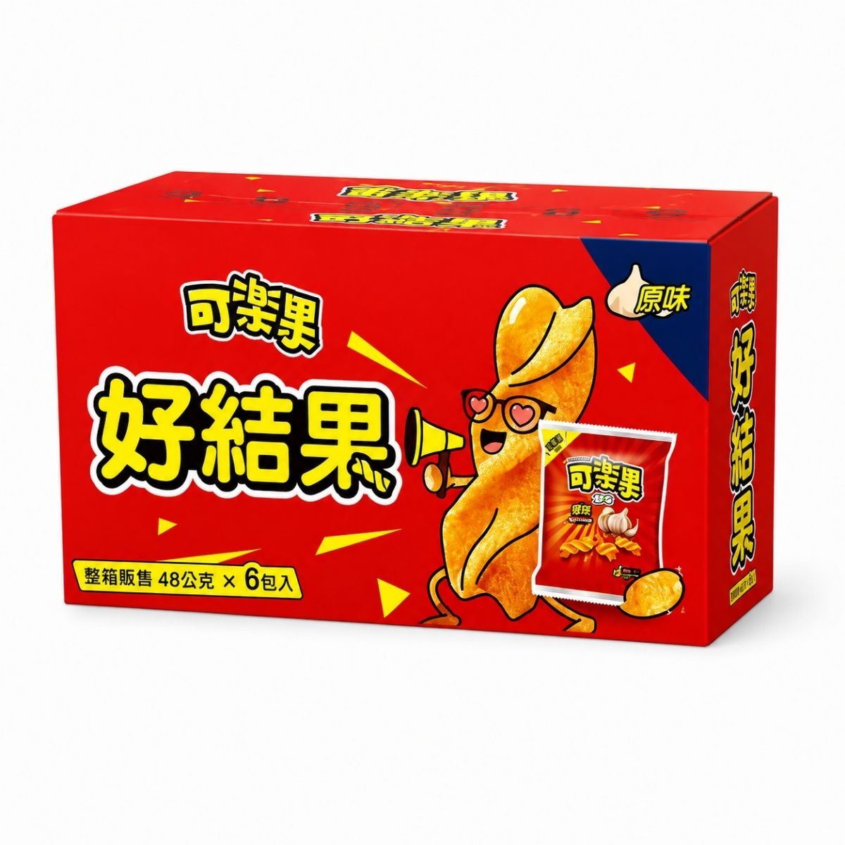 【箱購】可樂果好結果箱原味48g×6包｜中元普渡必備 豌豆酥 蒜香零食 台灣零食  分享包 拜拜零食【輕鬆購五金百貨