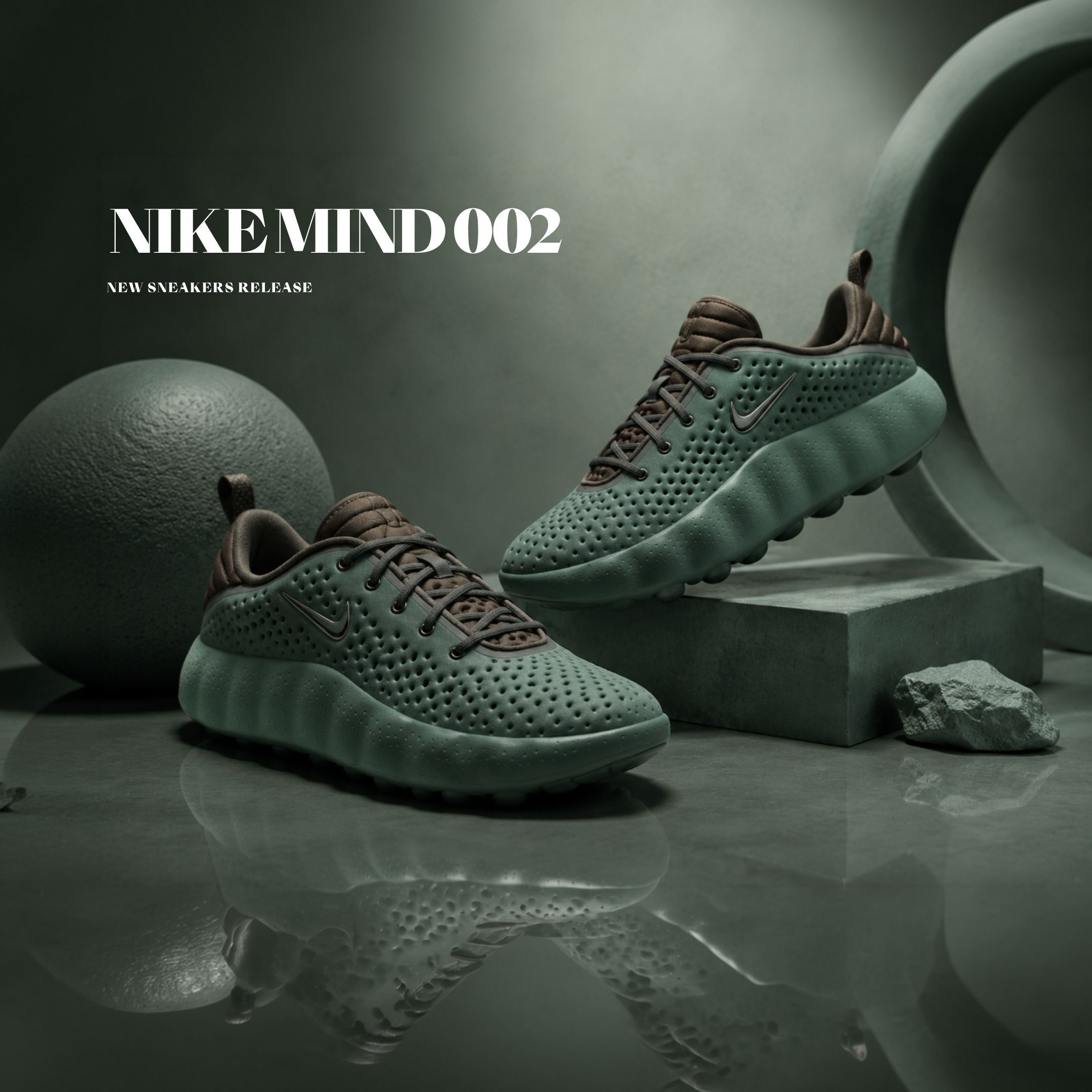 NICEDAY 代購 Nike Mind 002 軍綠 深綠 綠色 黑綠 按摩 圓球 舒適 HQ4308-300