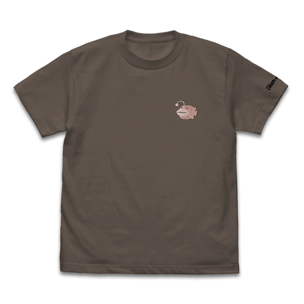 あんこうﾁｰﾑ ﾜﾝﾎﾟｲﾝﾄ刺繍Tｼｬﾂ/CHARCOAL COSPA 091426