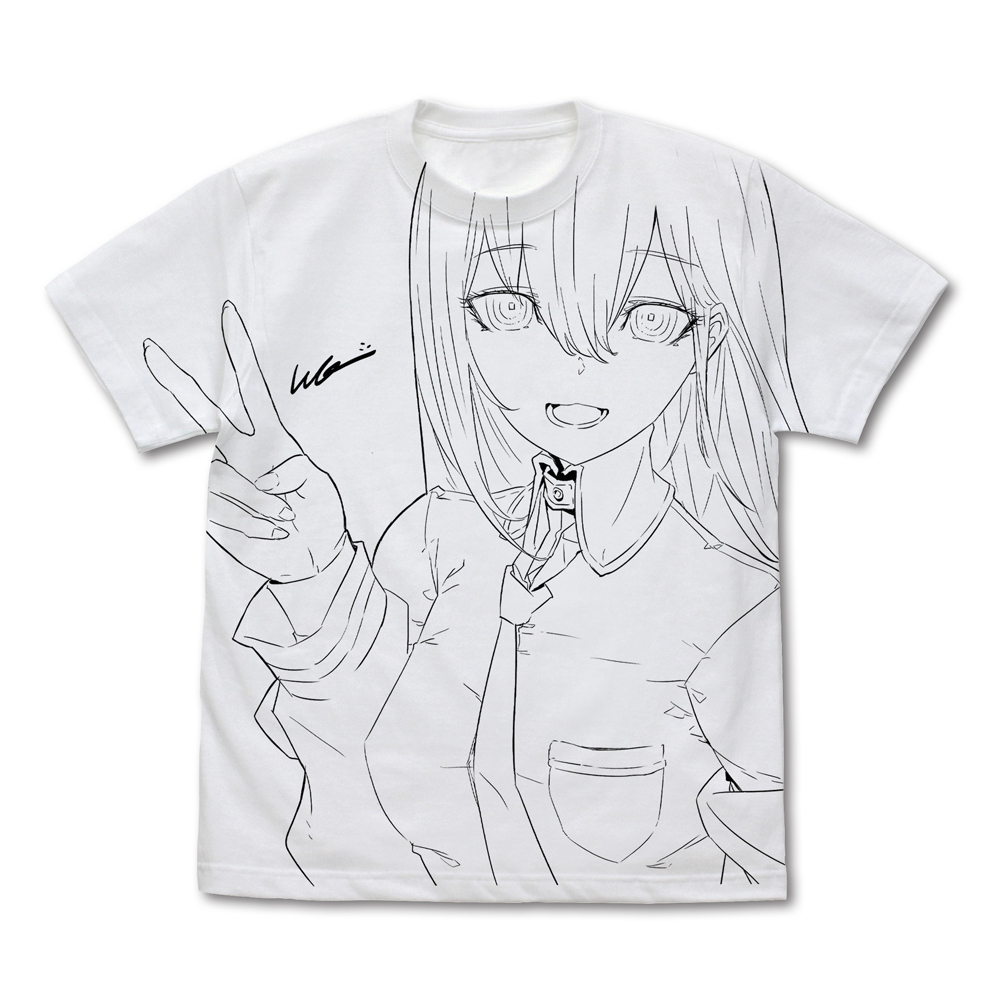 描き下ろし 牧瀬紅莉栖 ｵｰﾙﾌﾟﾘﾝﾄTｼｬﾂ huke Ver./WHITE COSPA 091426