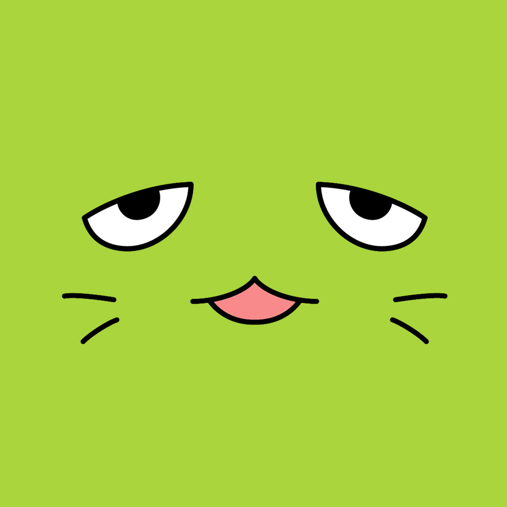 ぴにゃこら太ﾌｪｲｽ Tｼｬﾂ Ver.2.0/LIGHT GREEN COSPA 091426