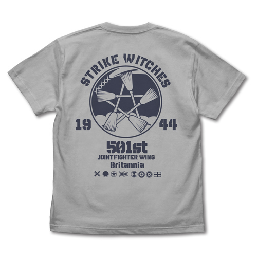 STRIKE WITCHES ｴﾝﾌﾞﾚﾑ Tｼｬﾂ/LIGHT GRAY COSPA 091426