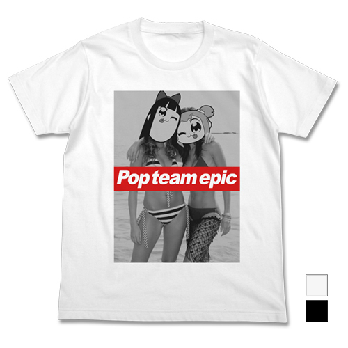 ﾎﾟﾌﾟ子&ﾋﾟﾋﾟ美 水着Ver. Tｼｬﾂ/BLACK COSPA 091426
