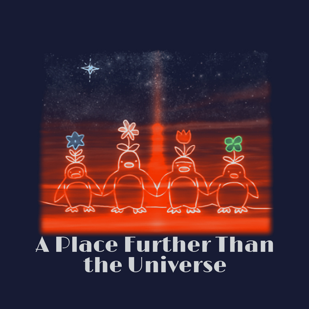宇宙よりも遠い場所 ﾍﾟﾝｷﾞﾝ Tｼｬﾂ/NAVY COSPA 091426